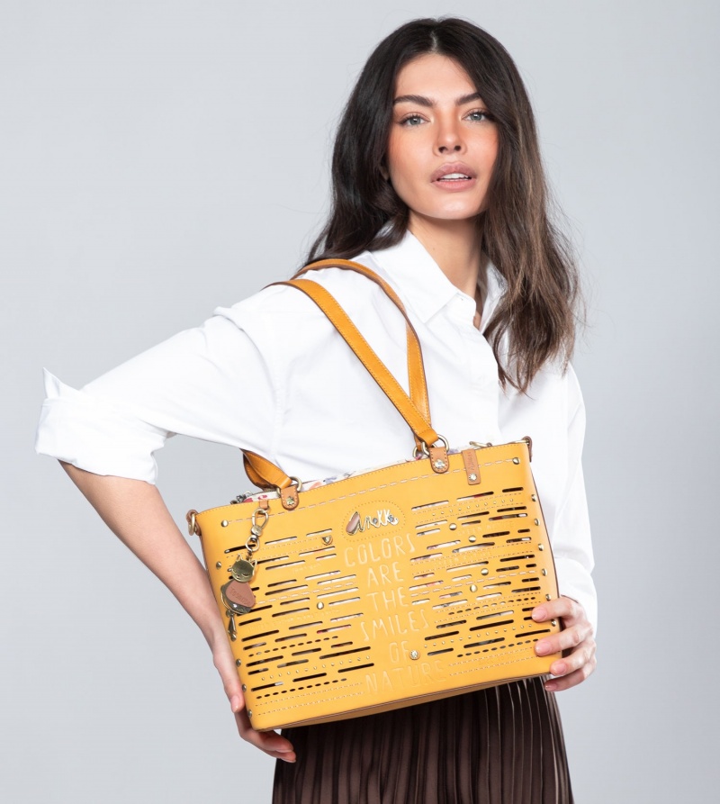 Anekke Nature Pachamama Ochre Large Ženske Torba Tote | 0134986-BD